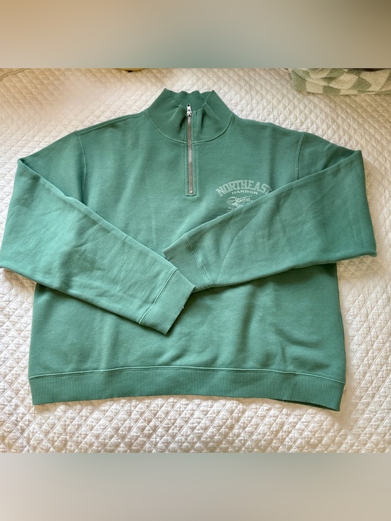 Ralph Lauren Tops - Ralph Lauren Mint Green Half-Zip Pullover Sweatshirt